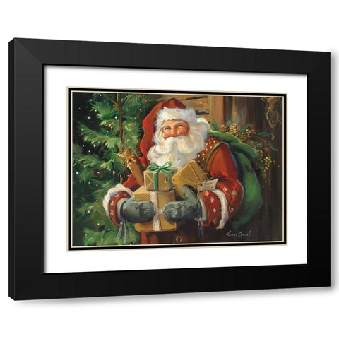 Holiday Cheer Black Modern Wood Framed Art Print with Double Matting by Comish, Susan