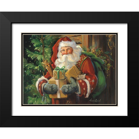 Holiday Cheer Black Modern Wood Framed Art Print with Double Matting by Comish, Susan