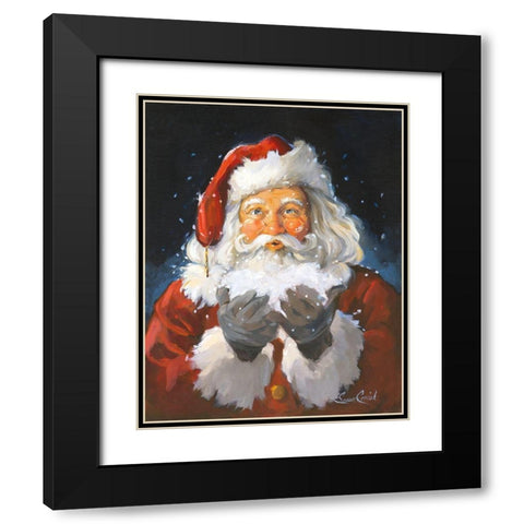 Snow Blower Black Modern Wood Framed Art Print with Double Matting by Comish, Susan