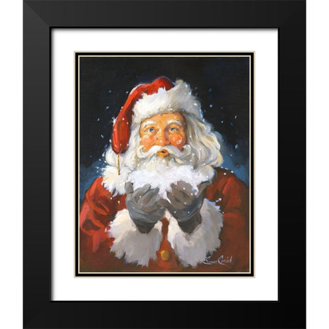 Snow Blower Black Modern Wood Framed Art Print with Double Matting by Comish, Susan