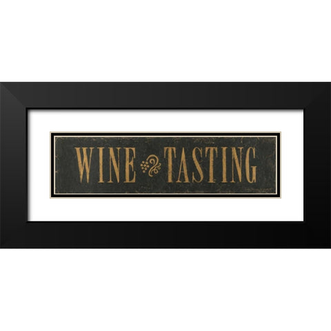 Wine Tasting Black Modern Wood Framed Art Print with Double Matting by Marrott, Stephanie