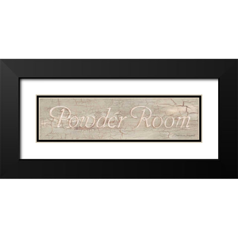 Powder Room Black Modern Wood Framed Art Print with Double Matting by Marrott, Stephanie