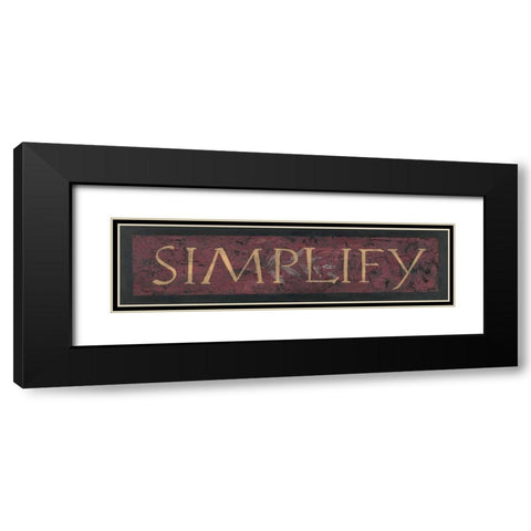 Simplify Black Modern Wood Framed Art Print with Double Matting by Marrott, Stephanie