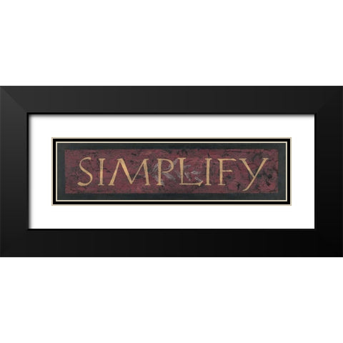 Simplify Black Modern Wood Framed Art Print with Double Matting by Marrott, Stephanie