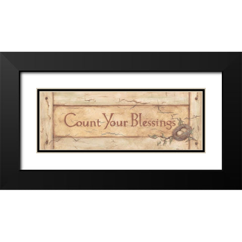 Count Your Blessings Black Modern Wood Framed Art Print with Double Matting by Marrott, Stephanie
