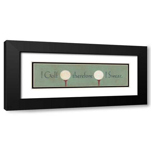 I Golf Black Modern Wood Framed Art Print with Double Matting by Marrott, Stephanie