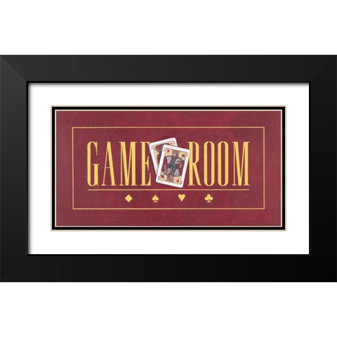 Game Room Black Modern Wood Framed Art Print with Double Matting by Marrott, Stephanie