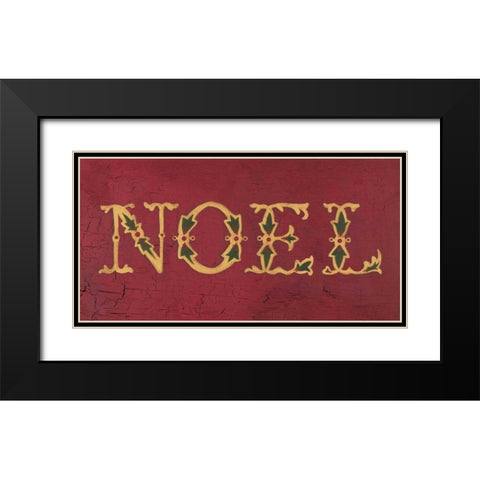 Noel Black Modern Wood Framed Art Print with Double Matting by Marrott, Stephanie