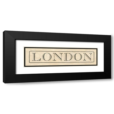London Black Modern Wood Framed Art Print with Double Matting by Marrott, Stephanie
