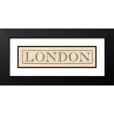 London Black Modern Wood Framed Art Print with Double Matting by Marrott, Stephanie