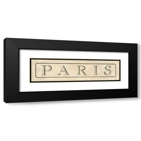 Paris Black Modern Wood Framed Art Print with Double Matting by Marrott, Stephanie