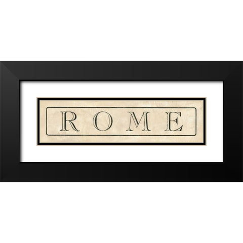 Rome Black Modern Wood Framed Art Print with Double Matting by Marrott, Stephanie