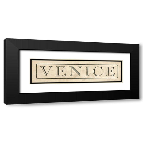 Venice Black Modern Wood Framed Art Print with Double Matting by Marrott, Stephanie