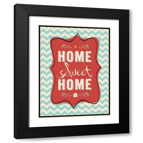 Home Sweet Home Black Modern Wood Framed Art Print with Double Matting by Marrott, Stephanie