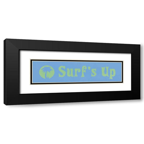 Surfs Up Black Modern Wood Framed Art Print with Double Matting by Marrott, Stephanie