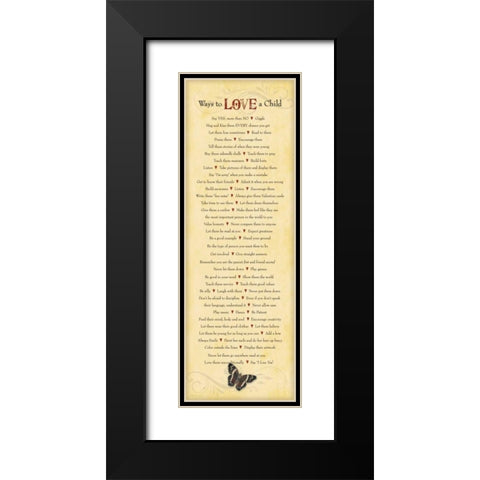 Love a Child Black Modern Wood Framed Art Print with Double Matting by Marrott, Stephanie