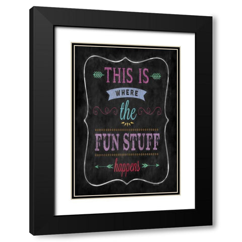 Fun Stuff Black Modern Wood Framed Art Print with Double Matting by Marrott, Stephanie