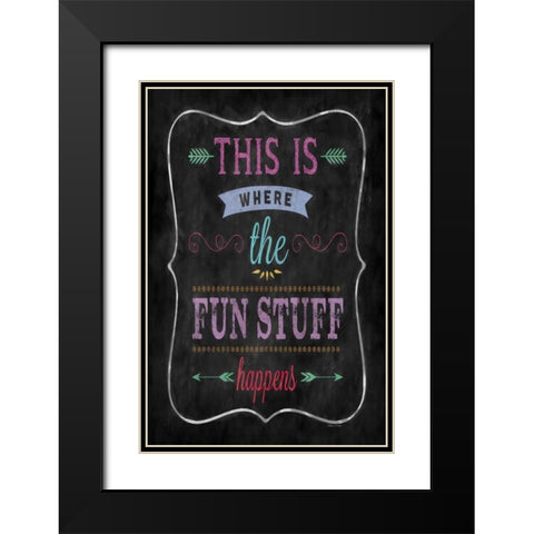 Fun Stuff Black Modern Wood Framed Art Print with Double Matting by Marrott, Stephanie