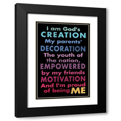 Being Me Black Modern Wood Framed Art Print with Double Matting by Marrott, Stephanie