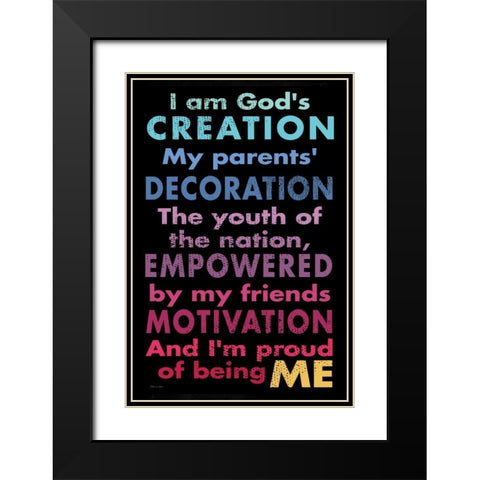 Being Me Black Modern Wood Framed Art Print with Double Matting by Marrott, Stephanie