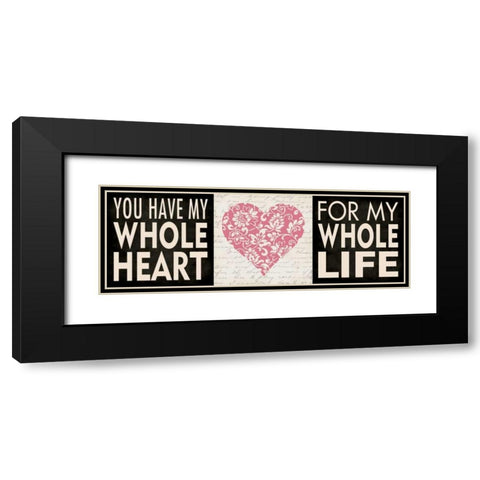 Whole Heart Black Modern Wood Framed Art Print with Double Matting by Marrott, Stephanie