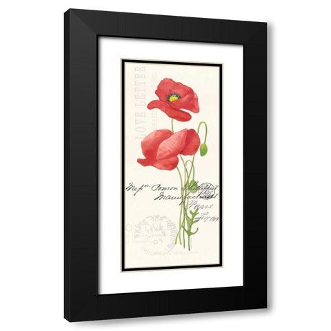 Poppy I Black Modern Wood Framed Art Print with Double Matting by Marrott, Stephanie