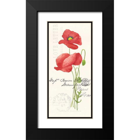 Poppy I Black Modern Wood Framed Art Print with Double Matting by Marrott, Stephanie