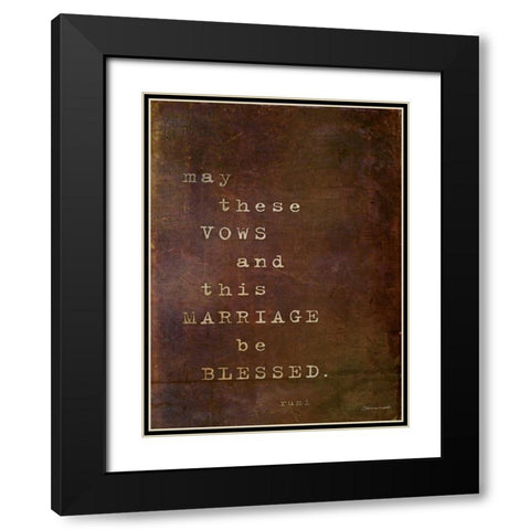 These Vows Black Modern Wood Framed Art Print with Double Matting by Marrott, Stephanie