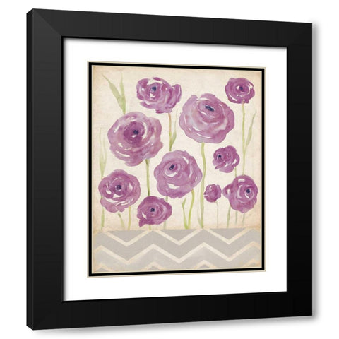 Orchid Ranunculus Black Modern Wood Framed Art Print with Double Matting by Marrott, Stephanie
