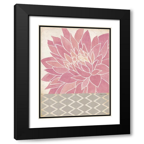 Dahlia Pink I Black Modern Wood Framed Art Print with Double Matting by Marrott, Stephanie