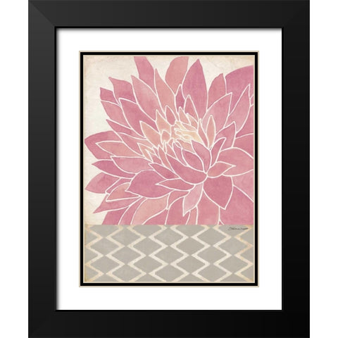 Dahlia Pink I Black Modern Wood Framed Art Print with Double Matting by Marrott, Stephanie