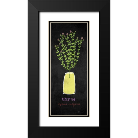 Thyme Black Modern Wood Framed Art Print with Double Matting by Marrott, Stephanie