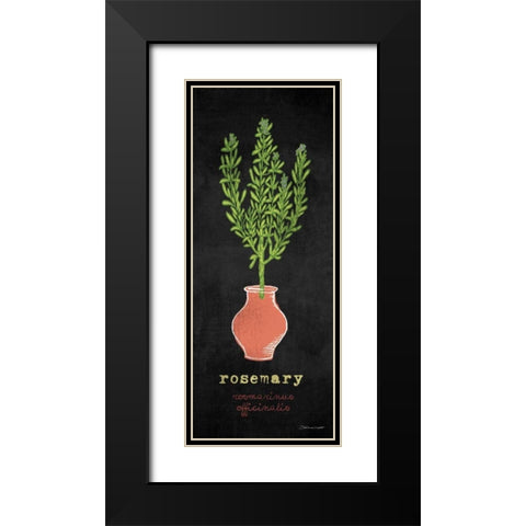 Rosemary Black Modern Wood Framed Art Print with Double Matting by Marrott, Stephanie