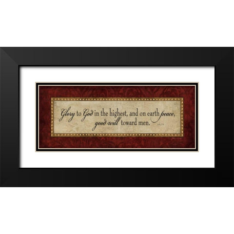 Glory to God Black Modern Wood Framed Art Print with Double Matting by Marrott, Stephanie