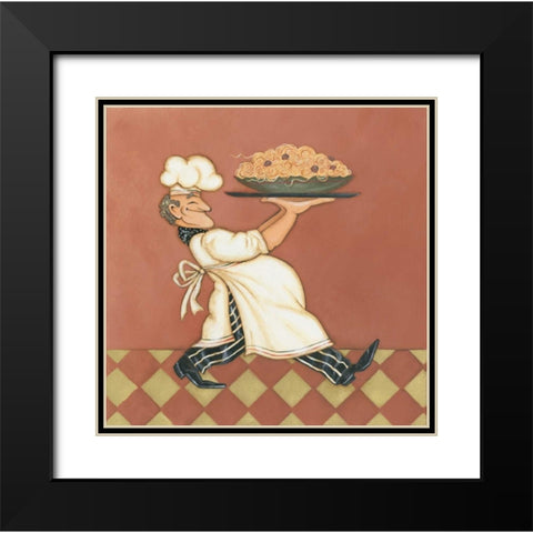 Pasta Chef Black Modern Wood Framed Art Print with Double Matting by Marrott, Stephanie