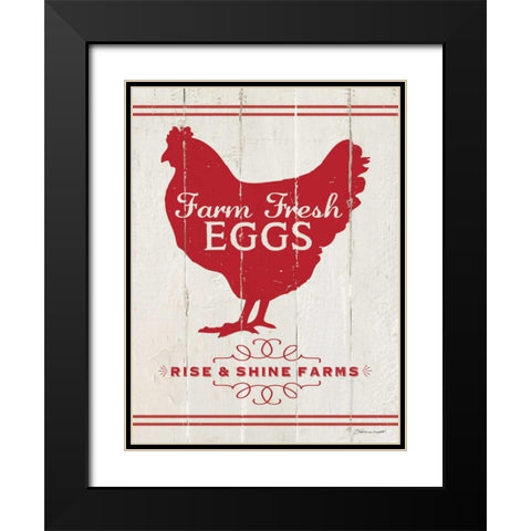 Hen Black Modern Wood Framed Art Print with Double Matting by Marrott, Stephanie