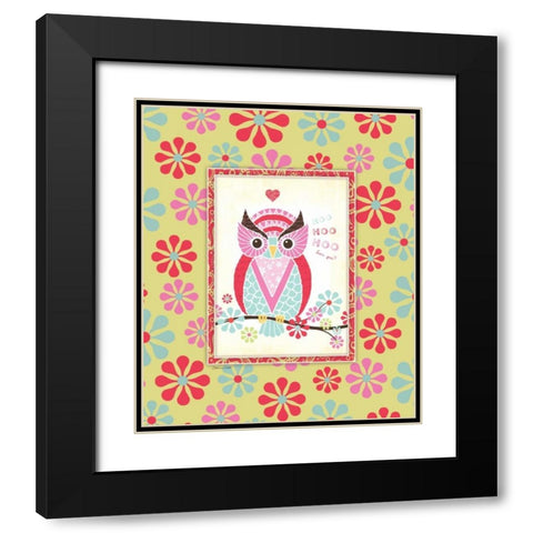 Owl III Black Modern Wood Framed Art Print with Double Matting by Marrott, Stephanie