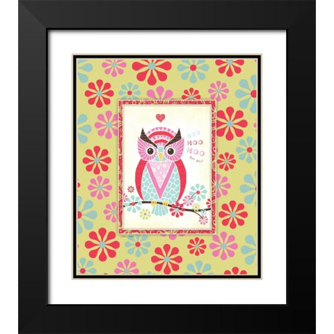 Owl III Black Modern Wood Framed Art Print with Double Matting by Marrott, Stephanie