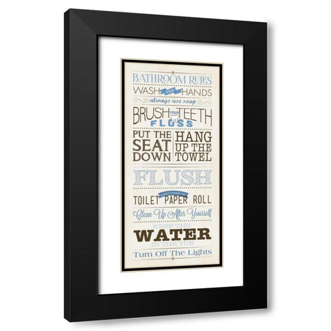 Bathroom Black Modern Wood Framed Art Print with Double Matting by Marrott, Stephanie