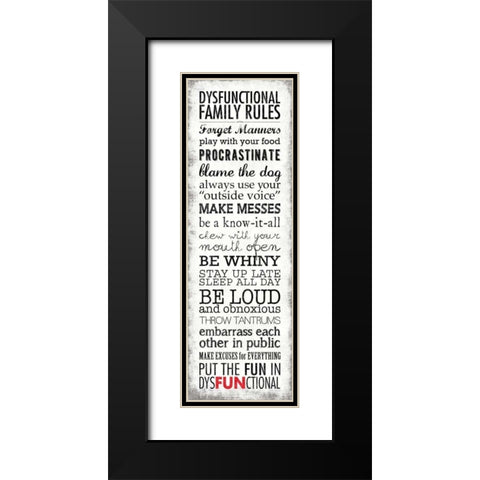 Dysfunctional Family Black Modern Wood Framed Art Print with Double Matting by Marrott, Stephanie