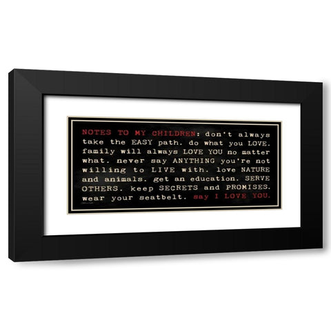 Notes I Black Modern Wood Framed Art Print with Double Matting by Marrott, Stephanie