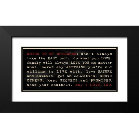 Notes I Black Modern Wood Framed Art Print with Double Matting by Marrott, Stephanie