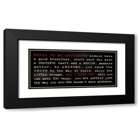 Notes II Black Modern Wood Framed Art Print with Double Matting by Marrott, Stephanie