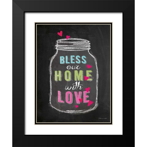 Bless Our Home Black Modern Wood Framed Art Print with Double Matting by Marrott, Stephanie