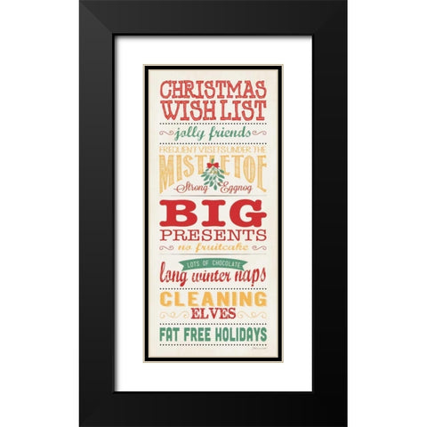 Wish List Black Modern Wood Framed Art Print with Double Matting by Marrott, Stephanie