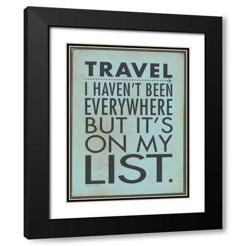 On My List Black Modern Wood Framed Art Print with Double Matting by Marrott, Stephanie