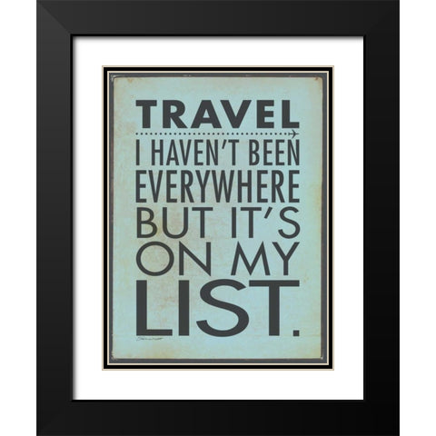 On My List Black Modern Wood Framed Art Print with Double Matting by Marrott, Stephanie