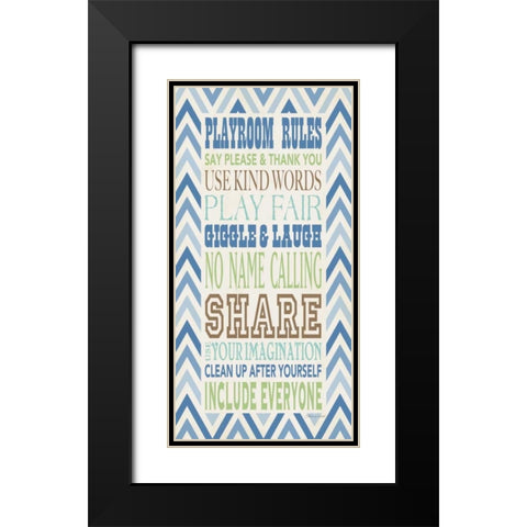 Playroom Boy I Black Modern Wood Framed Art Print with Double Matting by Marrott, Stephanie