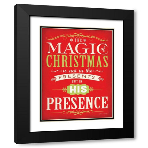 Presence II Black Modern Wood Framed Art Print with Double Matting by Marrott, Stephanie
