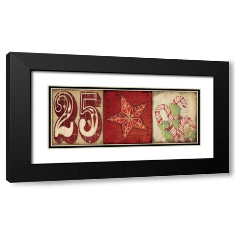 Holiday 3 Patch II Black Modern Wood Framed Art Print with Double Matting by Marrott, Stephanie